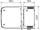 POWER SUPPLY 24V DC 5A MAX DIN RAIL MOUNTABLE ADFLEX9024A ADELSYSTEM